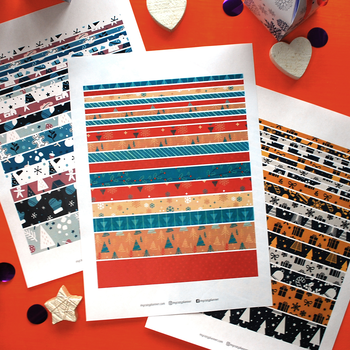 3 Free Printable Washi Tape Sheets pertaining to Free Printable Washi Tape