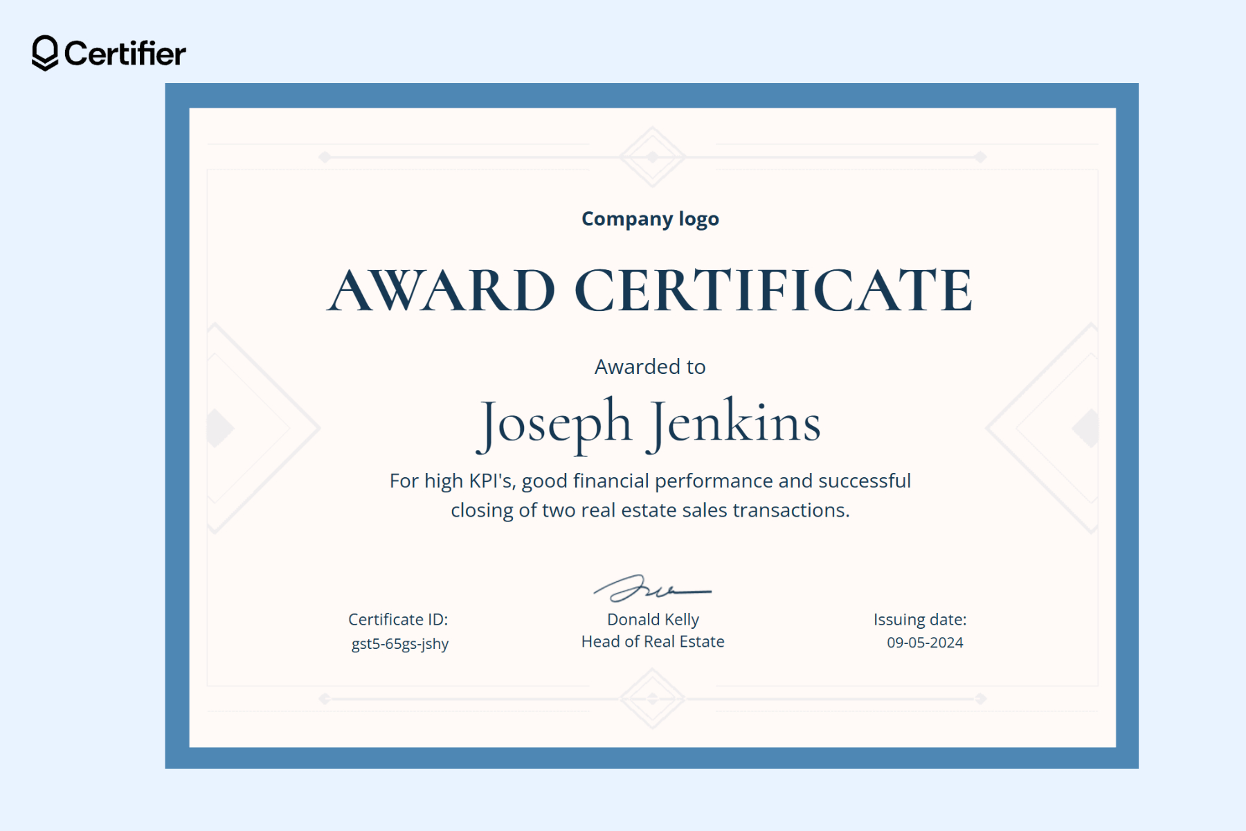 30+ Award Certificate Templates To Use For Free with regard to Free Printable Award Certificates