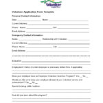 30 Printable Volunteer Application Templates (Free)   Templatearchive Pertaining To Free Printable Volunteer Forms