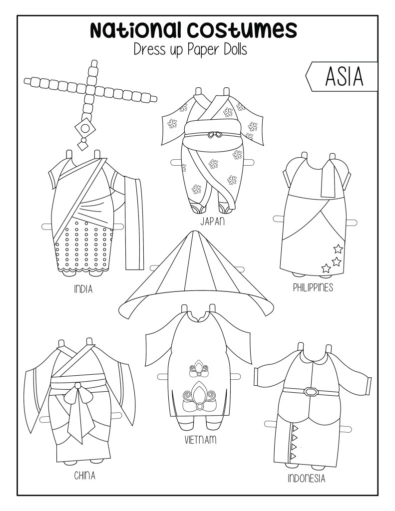 32 Free Printable Paper Dolls From Around The World - In The with regard to Free Printable Paper Dolls From Around The World