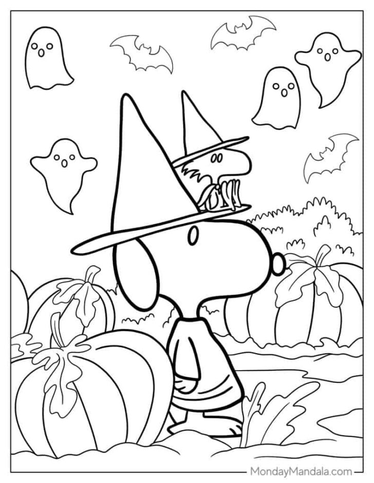 Free Printable Charlie Brown Halloween Coloring Pages