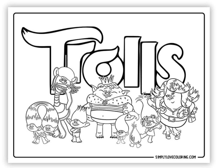 Free Printable Troll Coloring Pages