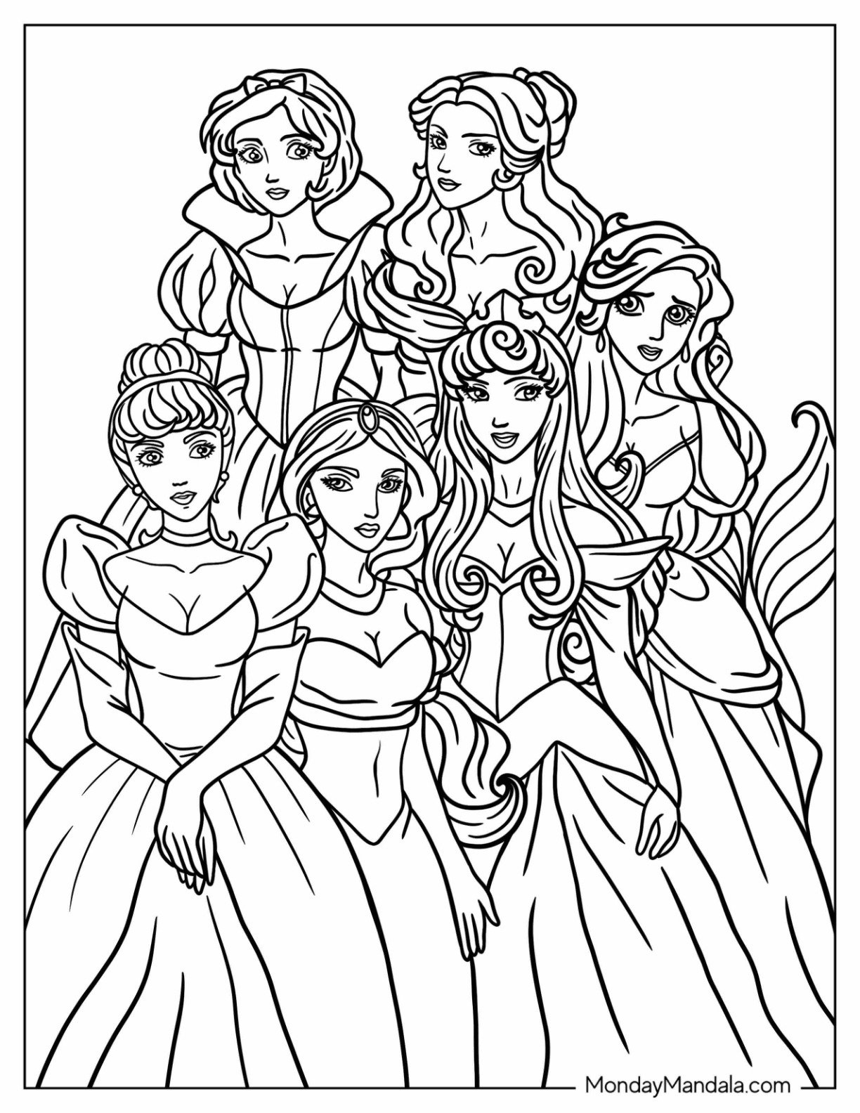36 Disney Princess Coloring Pages (Free Pdf Printables) with regard to Free Printable Disney Coloring Pages