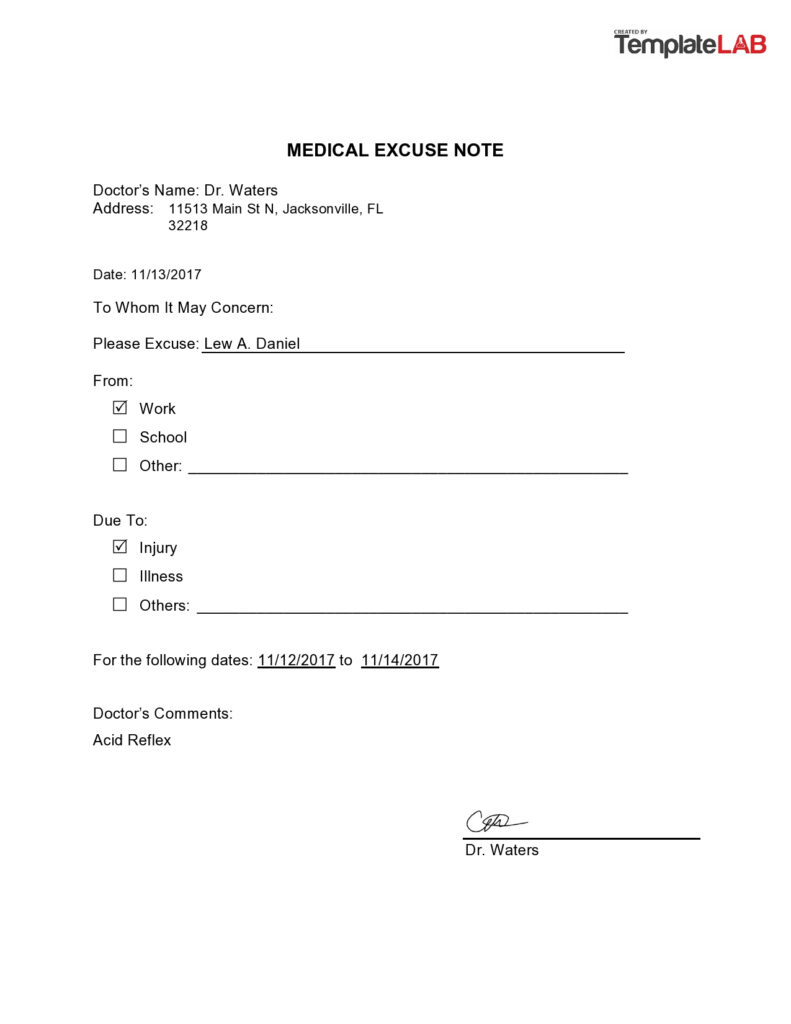 36 Free Doctor Note Templates [For Work Or School] Regarding Printable Fake Doctors Notes Free