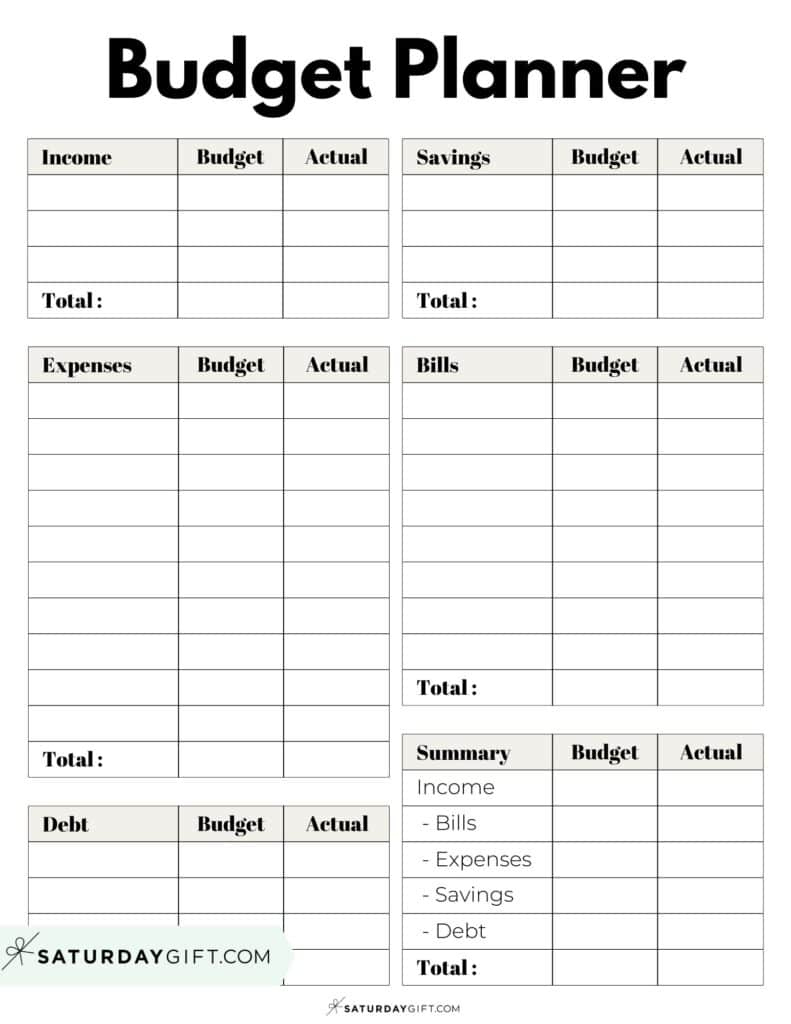 37 Budget Planners & Trackers Cute & Free Printables With Regard To Free Printable Budget Templates 37 Budget Planners & Trackers Cute & Free Printables With Regard To Free Printable Budget Templates