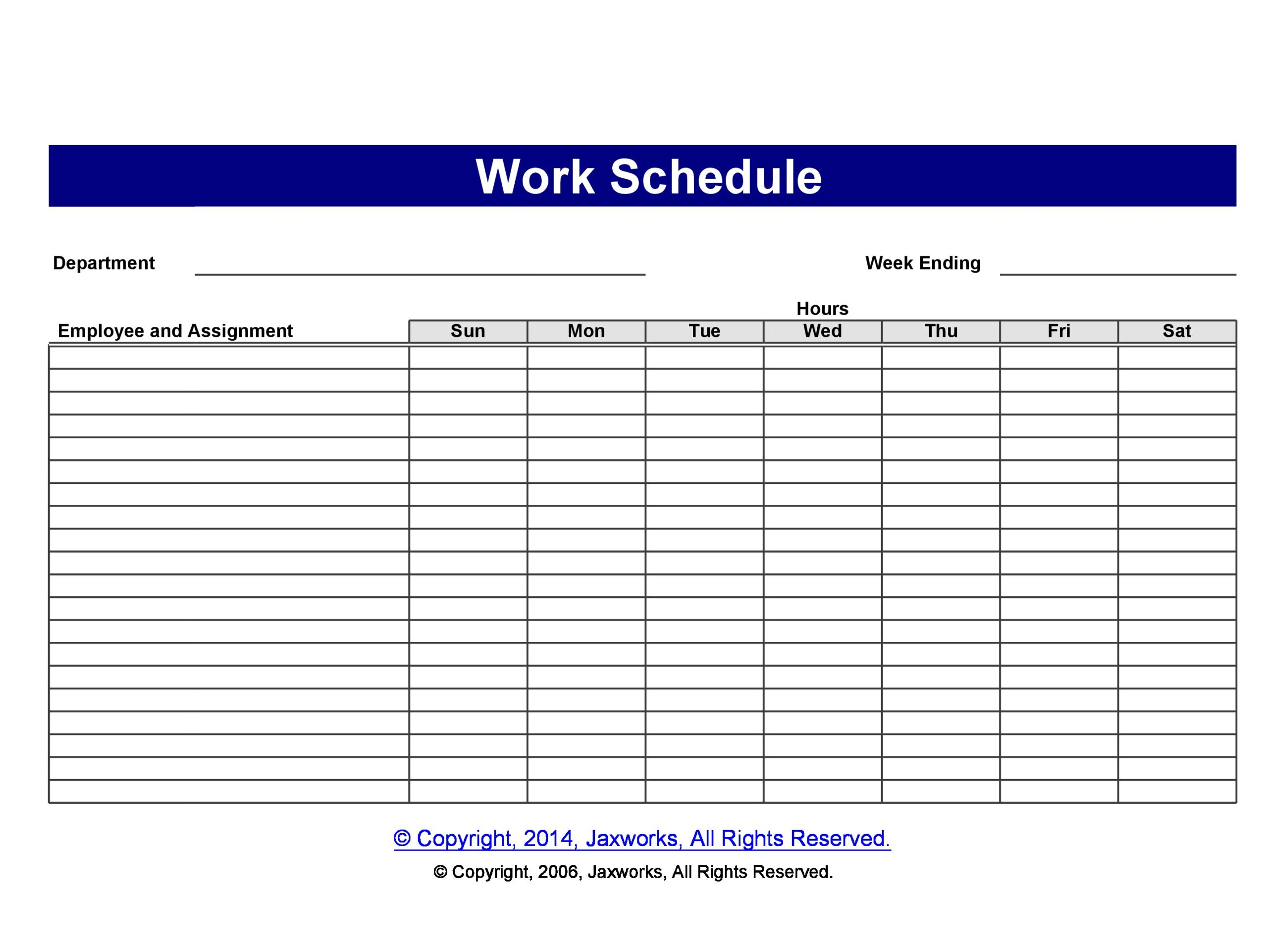 37 Free Employee Schedule Templates (Excel, Word, Pdf) within Free Printable Weekly Work Schedule