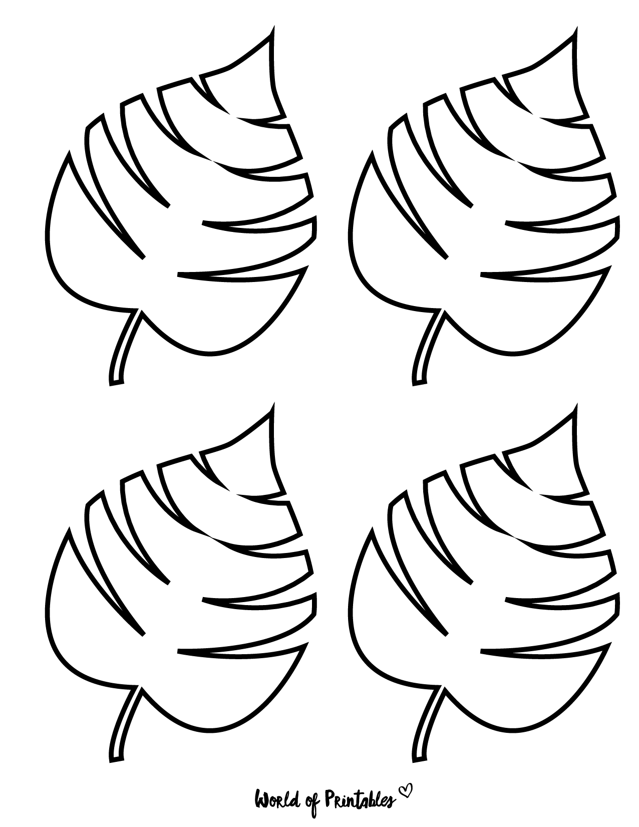37 Printable Leaf Templates, Outlines &amp;amp; Shapes (Free) - World Of for Free Printable Leaves