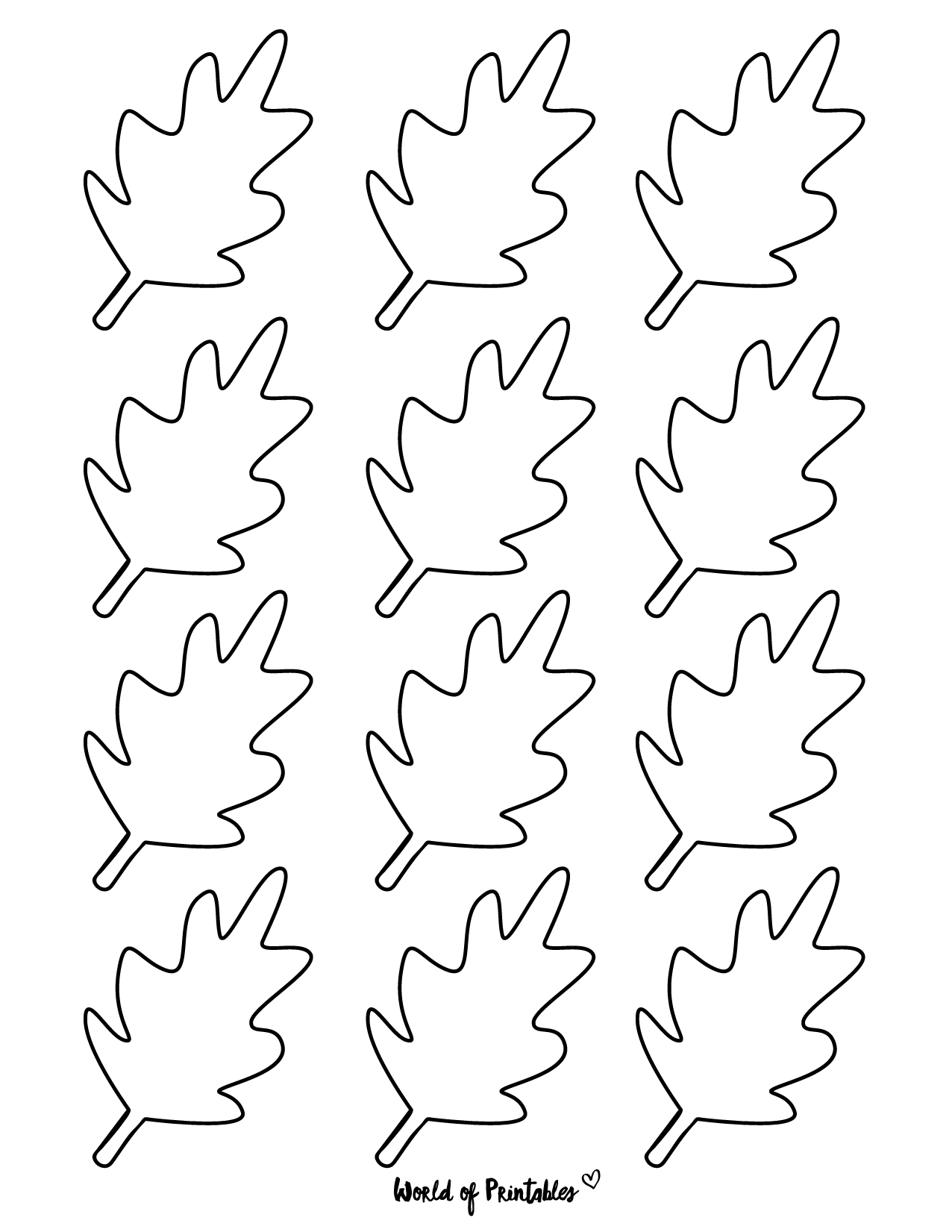 37 Printable Leaf Templates, Outlines &amp;amp; Shapes (Free) - World Of in Free Printable Oak Leaf Patterns