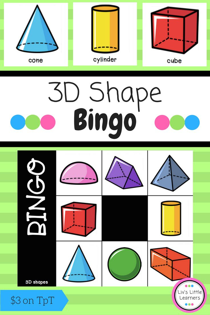 3D Shape Bingo in 3D Shape Bingo Free Printable