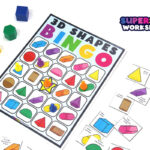 3D Shape Bingo   Superstar Worksheets For 3D Shape Bingo Free Printable