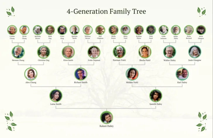 Free Printable Family Tree Template 4 Generations