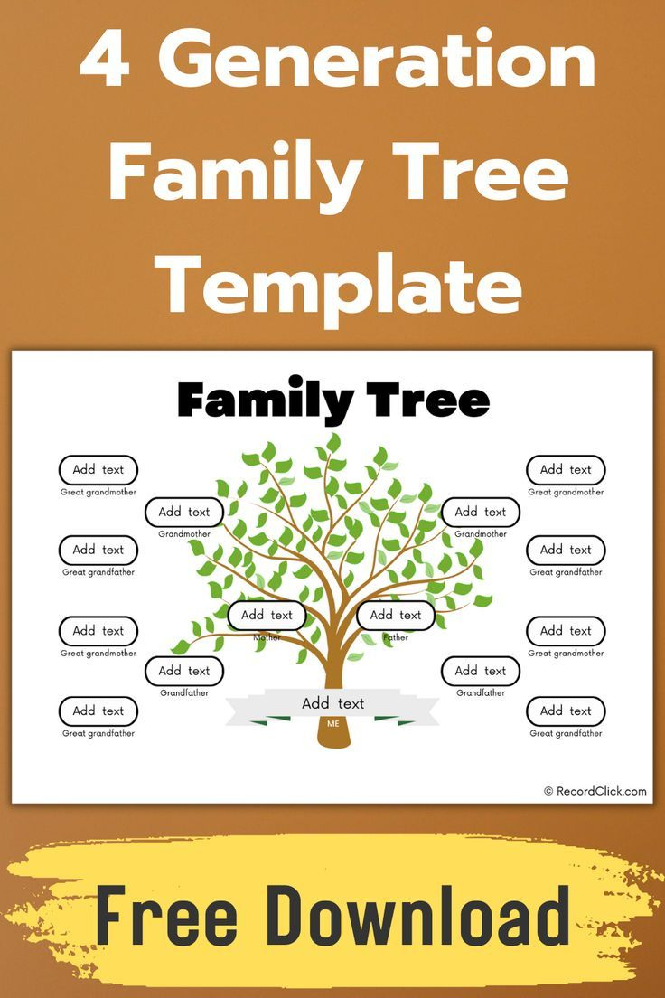 4 Generation Family Tree Template intended for Free Printable Family Tree Template 4 Generations