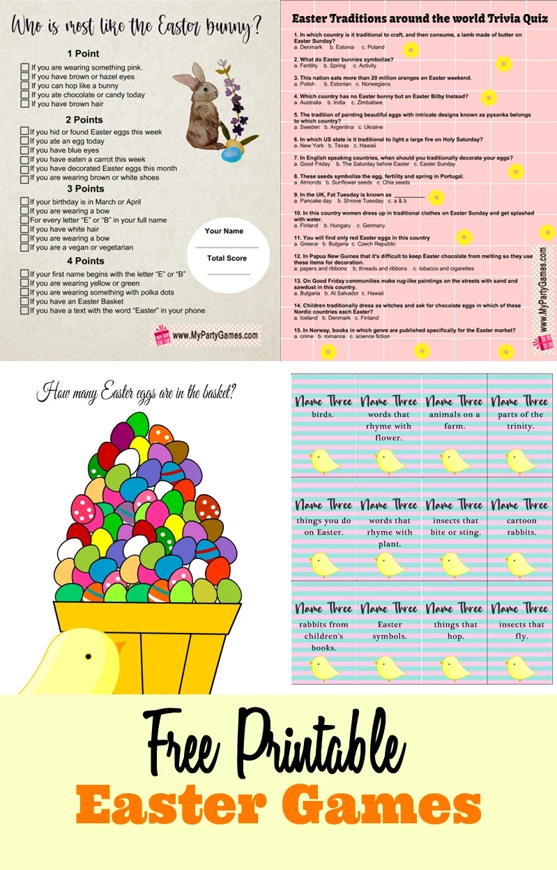 40 Free Printable Easter Games with Free Printable Easter Puzzles For Adults