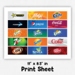 40 Vending Machine Labels, High Quality Labels, Sparkling Water Pertaining To Free Printable Pop Machine Labels