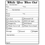 40 Voicemail Greetings & Phone Message Templates [Business, Funny For Free Printable Phone Message Template