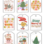 400+ Cutest Printable Christmas Tags (Free Pdf)   Cassie Smallwood Intended For Christmas Labels Free Printable Templates