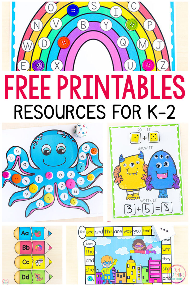 Free Printable Early Childhood Activities
