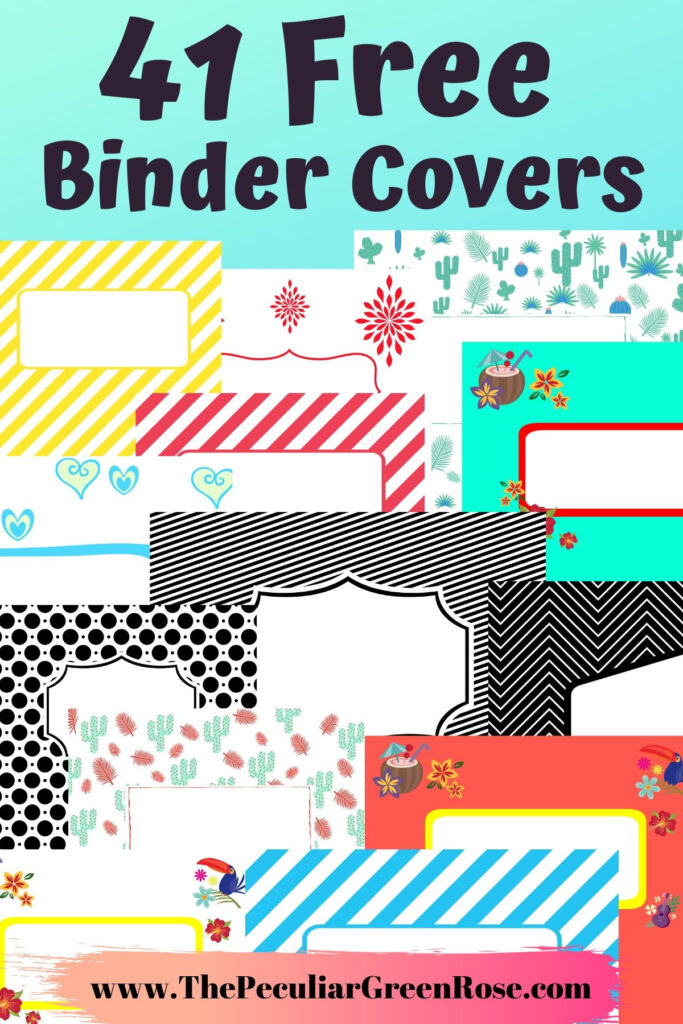 41 Free Printable Binder Covers   The Peculiar Green Rose Throughout Free Printable Binder Covers And Spines