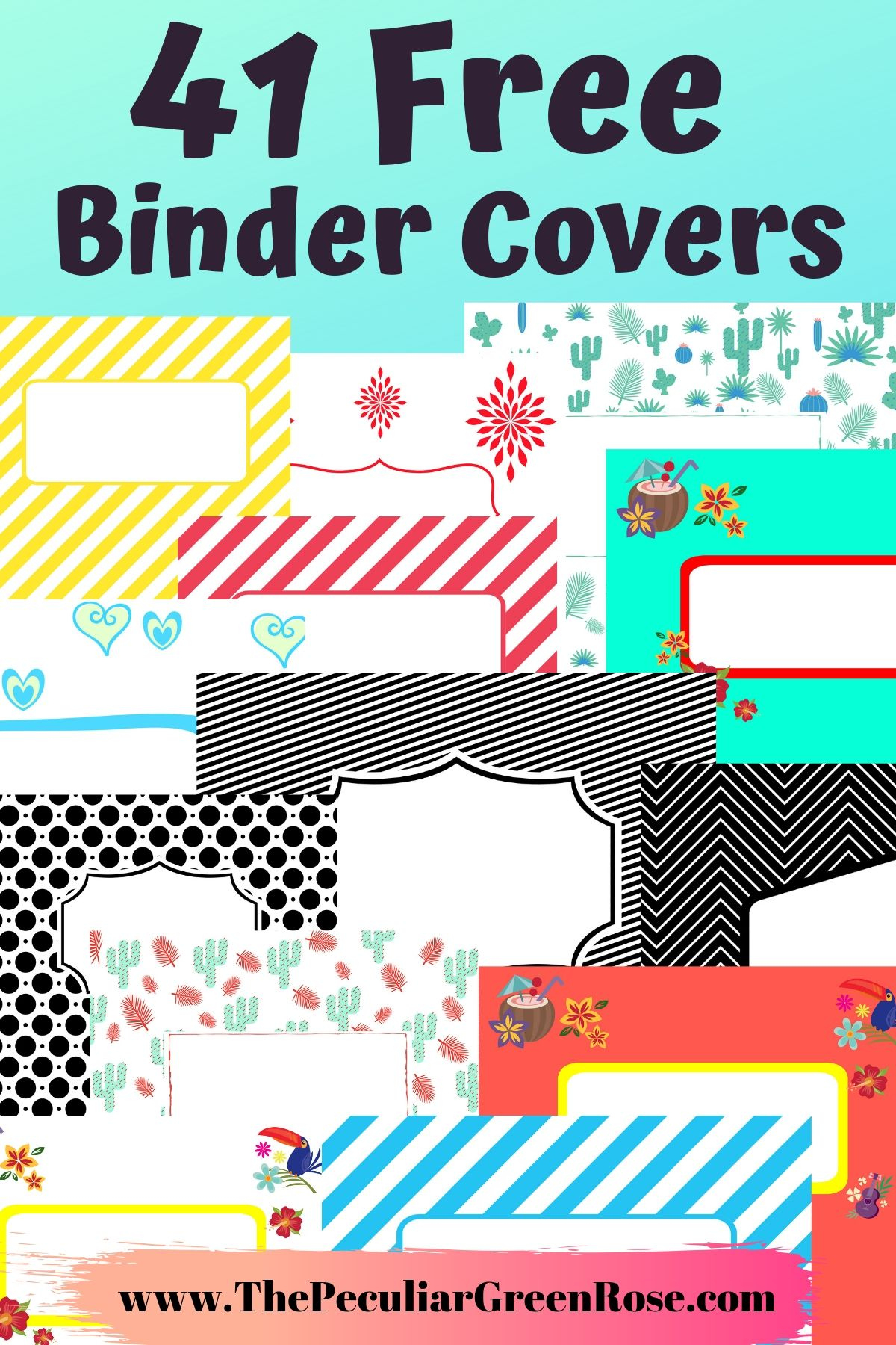 41 Free Printable Binder Covers - The Peculiar Green Rose throughout Free Printable Binder Covers and Spines