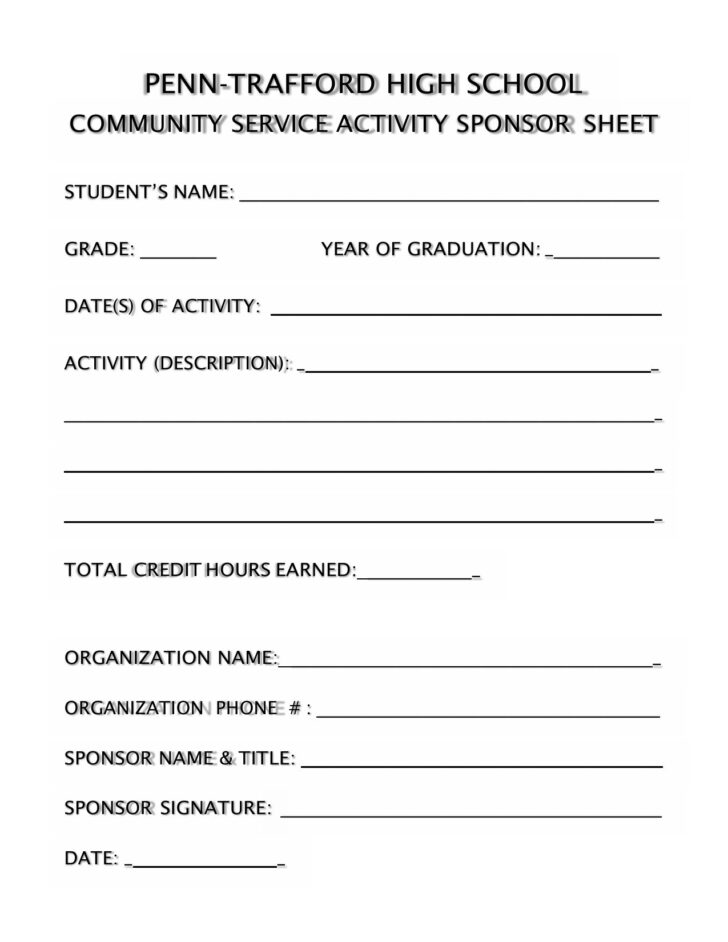 Free Printable Volunteer Forms