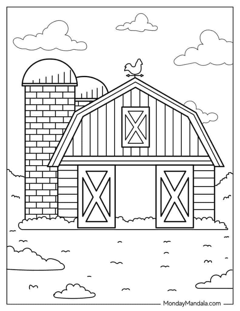 48 Farm Coloring Pages (Free Pdf Printables) Pertaining To Free Printable Barn Coloring Pages 48 Farm Coloring Pages (Free Pdf Printables) Pertaining To Free Printable Barn Coloring Pages