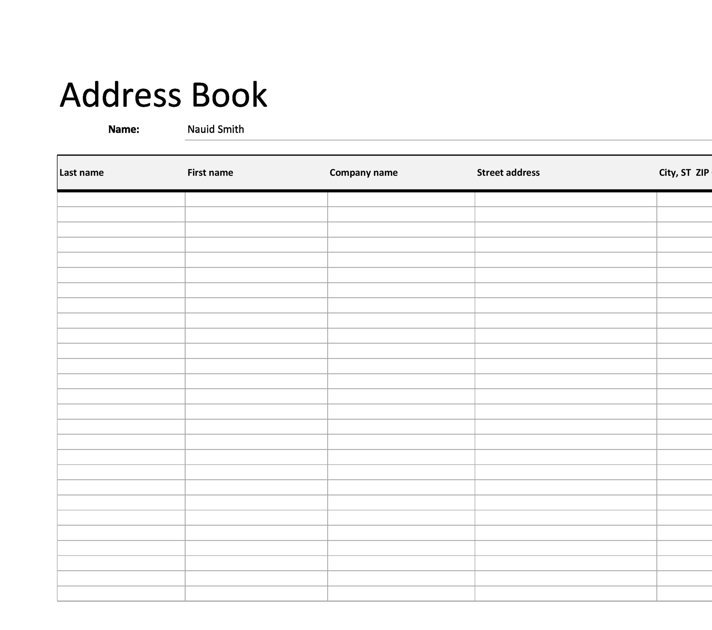 48 Phone &amp;amp; Email Contact List Templates [Word, Excel, Pdf] inside Free Printable Address Book Software