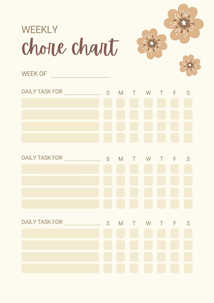 Free Printable Chore Charts For Multiple Children