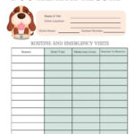 5 Free Printable Pet Health Record Sheets   My Printable Home Inside Free Printable Pet Health Record