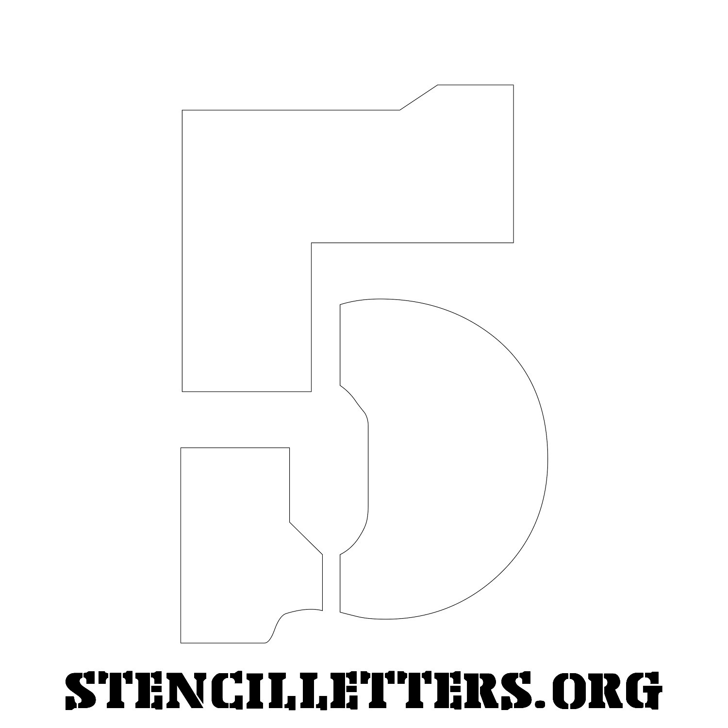 5 Inch Free Printable Individual 234 Stencil Export Number in Free Printable 5 Inch Number Stencils