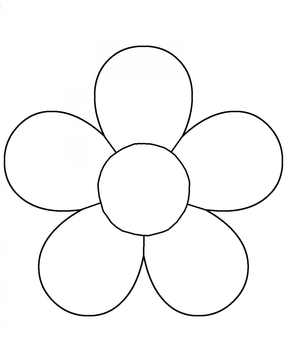 5 Petal Flower Template Free Printable (80+ Images In Collection throughout 5 Petal Flower Template Free Printable