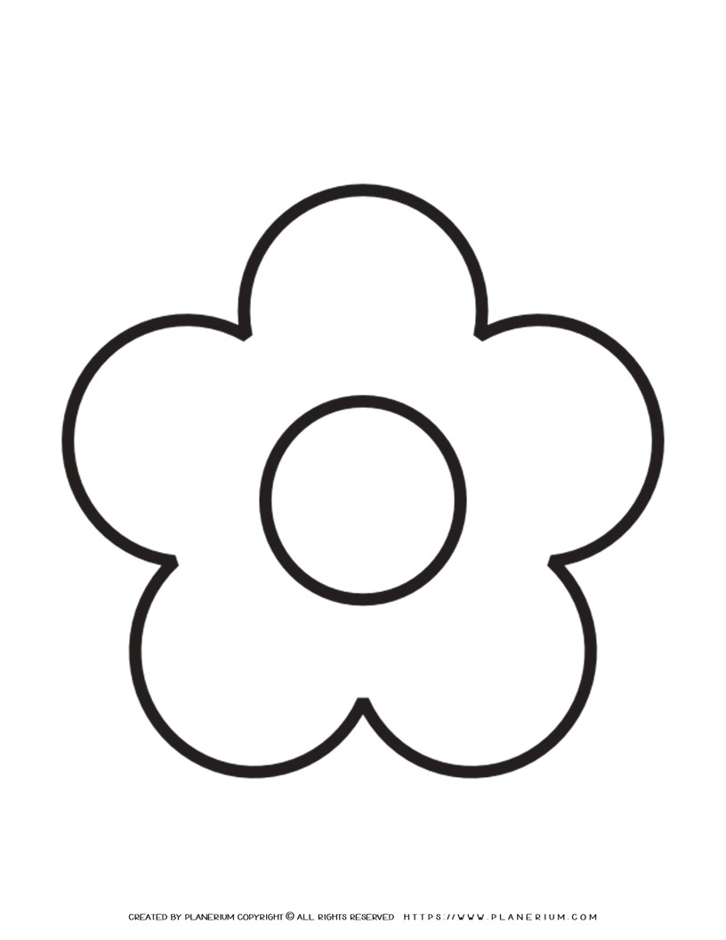 5 Petal Flower Template Printable | Planerium - Worksheets Library within 5 Petal Flower Template Free Printable