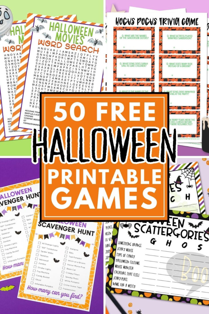 Free Printable Halloween Games For Kids