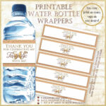 50Th Birthday Party Ideas:rose Gold Printable Water Bottle Labels   Baer  Design Studio Intended For Free Printable Water Bottle Labels For Birthday
