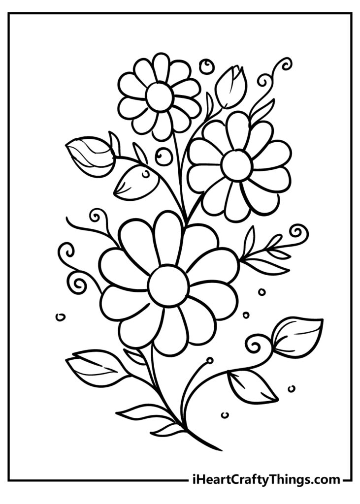 52 Flower Coloring Pages (Easy Free Printable Pdfs For Kids) Within Free Printable Flower Coloring Pages 52 Flower Coloring Pages (Easy Free Printable Pdfs For Kids) Within Free Printable Flower Coloring Pages