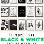 55 More Free Black And White Art Printables | Fox + Hazel With Regard To Free Black And White Printable Art
