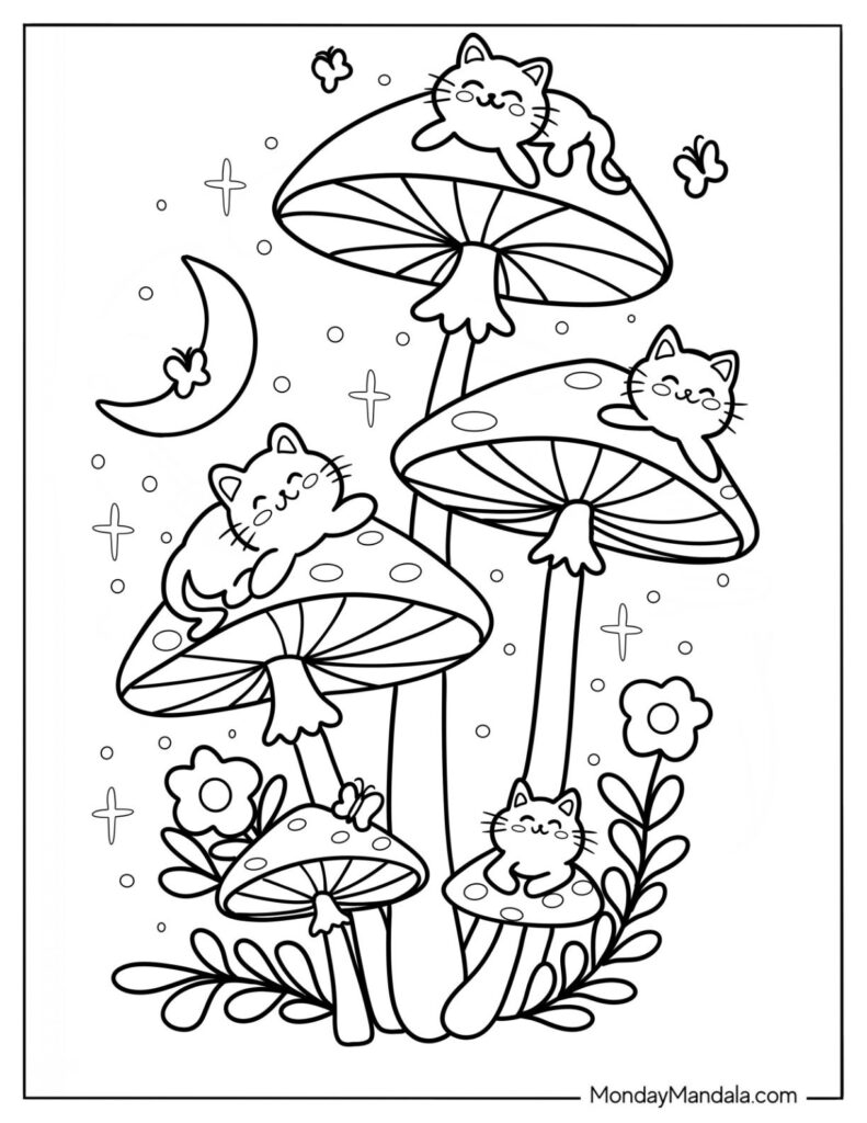 56 Mushroom Coloring Pages (Free Pdf Printables) Throughout Free Printable Mushroom Coloring Pages 56 Mushroom Coloring Pages (Free Pdf Printables) Throughout Free Printable Mushroom Coloring Pages