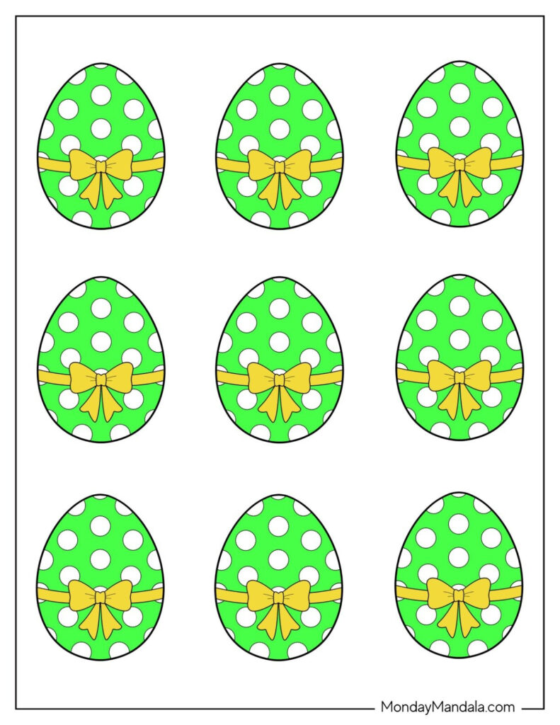 58 Easter Egg Templates (Free Pdf Printables) For Easter Egg Template Free Printable