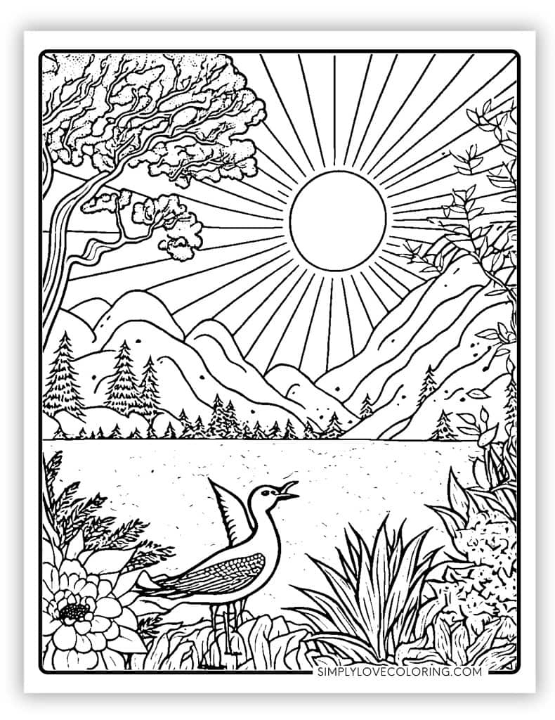 59 Majestic Nature Coloring Pages (Free Pdf Printables) - Simply with regard to Free Printable Nature Coloring Pages