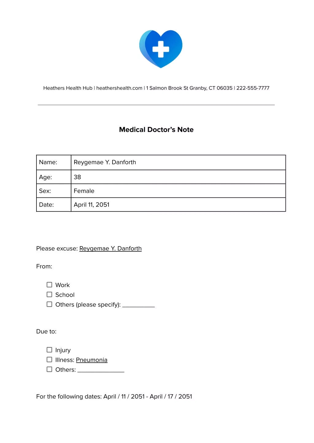 6 Doctors Note For Work (Pdf Templates To Download) | Updf within Free Printable Doctors Note For Work