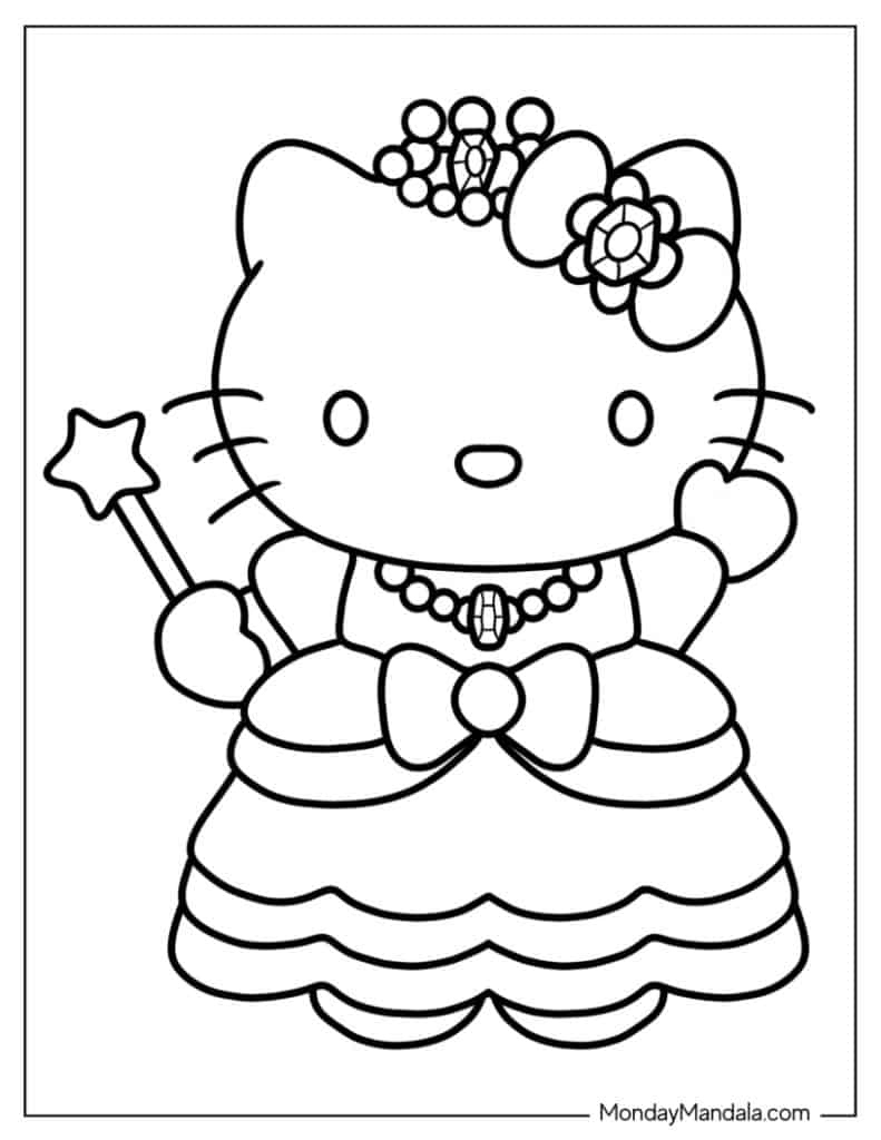 68 Hello Kitty Coloring Pages (Free Pdf Printables) within Free Printable Hello Kitty Pictures