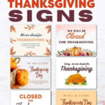 7 Free Printable Closed For Thanksgiving Sign Templates Inside Free Printable Closed Thanksgiving Day Signs