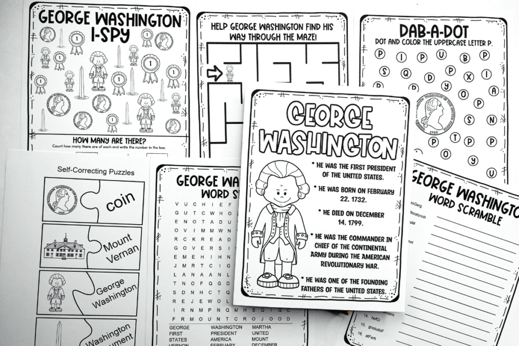 7 Free Printable George Washington Activities Pertaining To Free Printable George Washington Worksheets