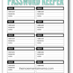 7 Free Printable Password Keeper Printables To Download Instantly Inside Free Printable Password Organizer