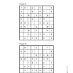 72 Free Printable Sudoku Puzzles | Saturdaygift For Free Printable Sudoku 6 Per Page
