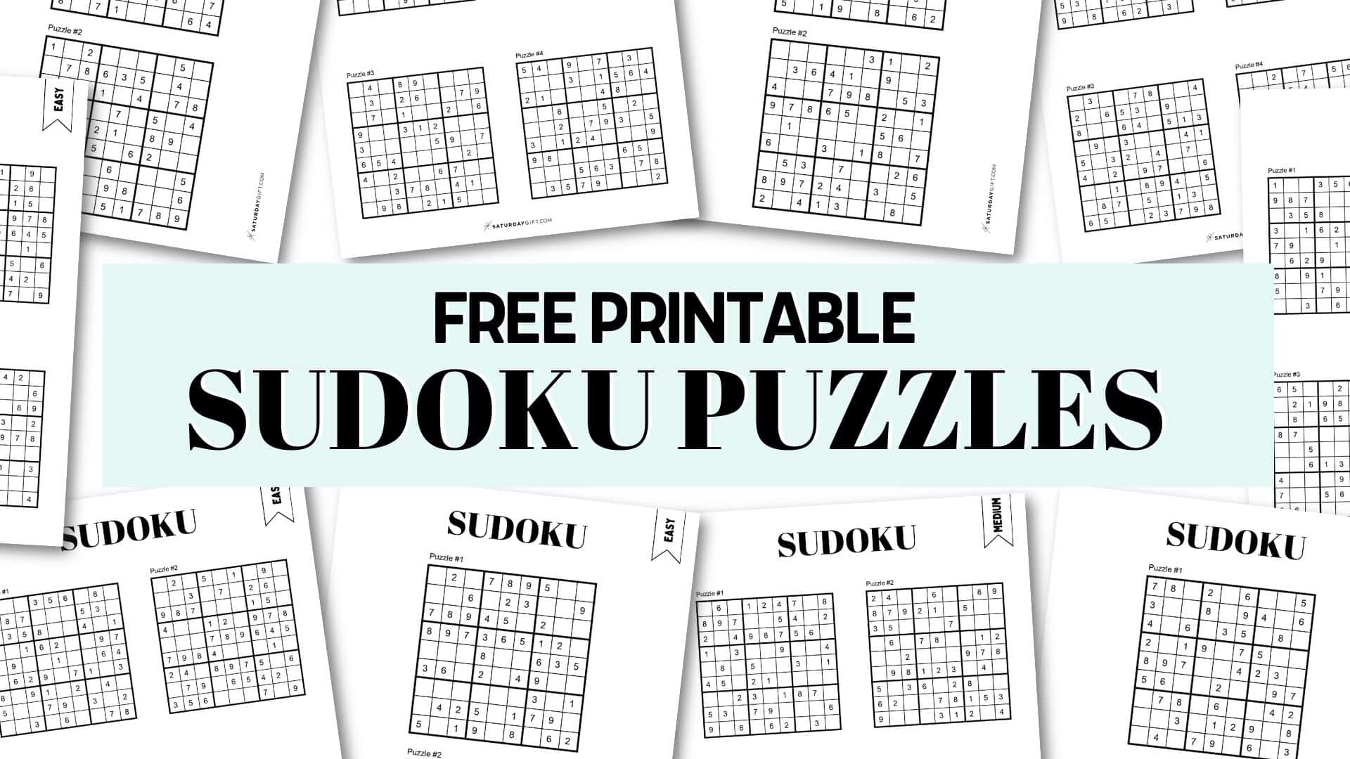 72 Free Printable Sudoku Puzzles | Saturdaygift within Free Printable Sudoku Books