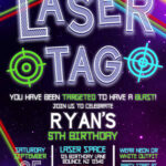 8+ Awesome Laser Tag Birthday Invitation Templates For Boys For Free Printable Laser Tag Invitation Template