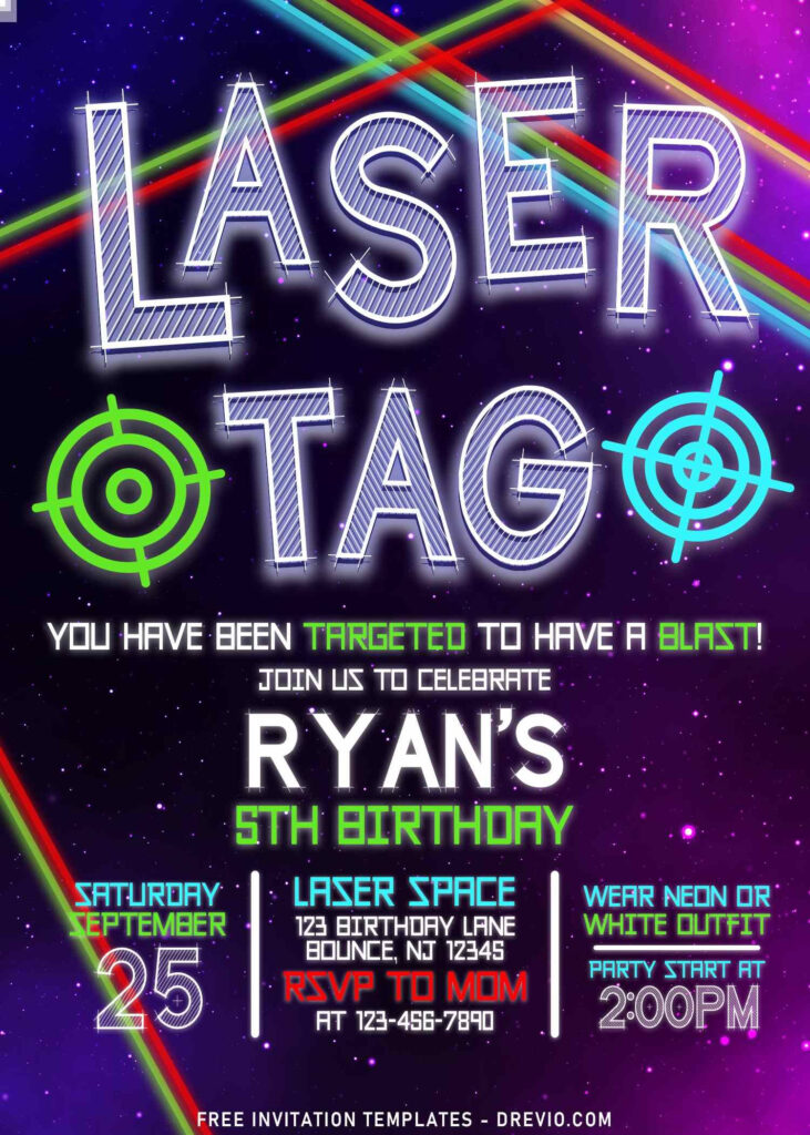 8+ Awesome Laser Tag Birthday Invitation Templates For Boys For Free Printable Laser Tag Invitation Template 8+ Awesome Laser Tag Birthday Invitation Templates For Boys For Free Printable Laser Tag Invitation Template