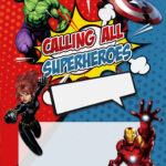 8+ Comic Avengers Superhero Birthday Invitation Templates Inside Free Printable Superhero Birthday Invitation Templates