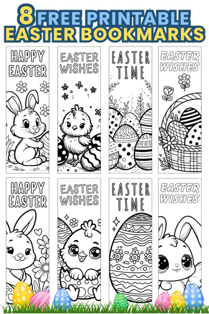 8 Free Printable Easter Bookmarks For Kids To Color For Free Printable Easter Images