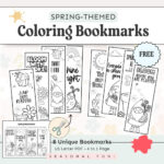 8 Free Printable Spring Coloring Bookmarks For Kids For Free Printable Spring Bookmarks